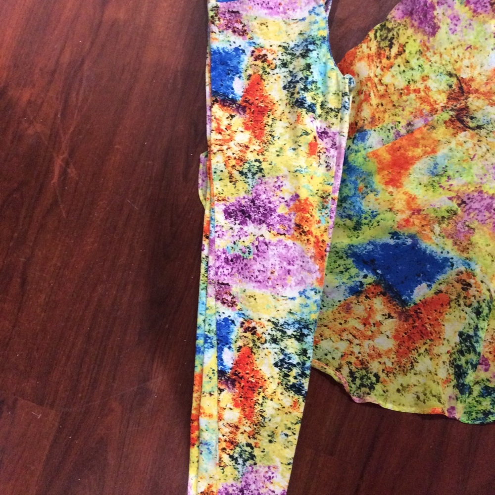 Girls Color Splash Pant Set - Picture 2 of 8